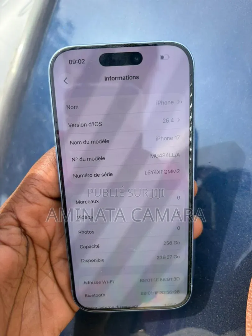 Nouveau Apple iPhone 17 256 GB Bleu
