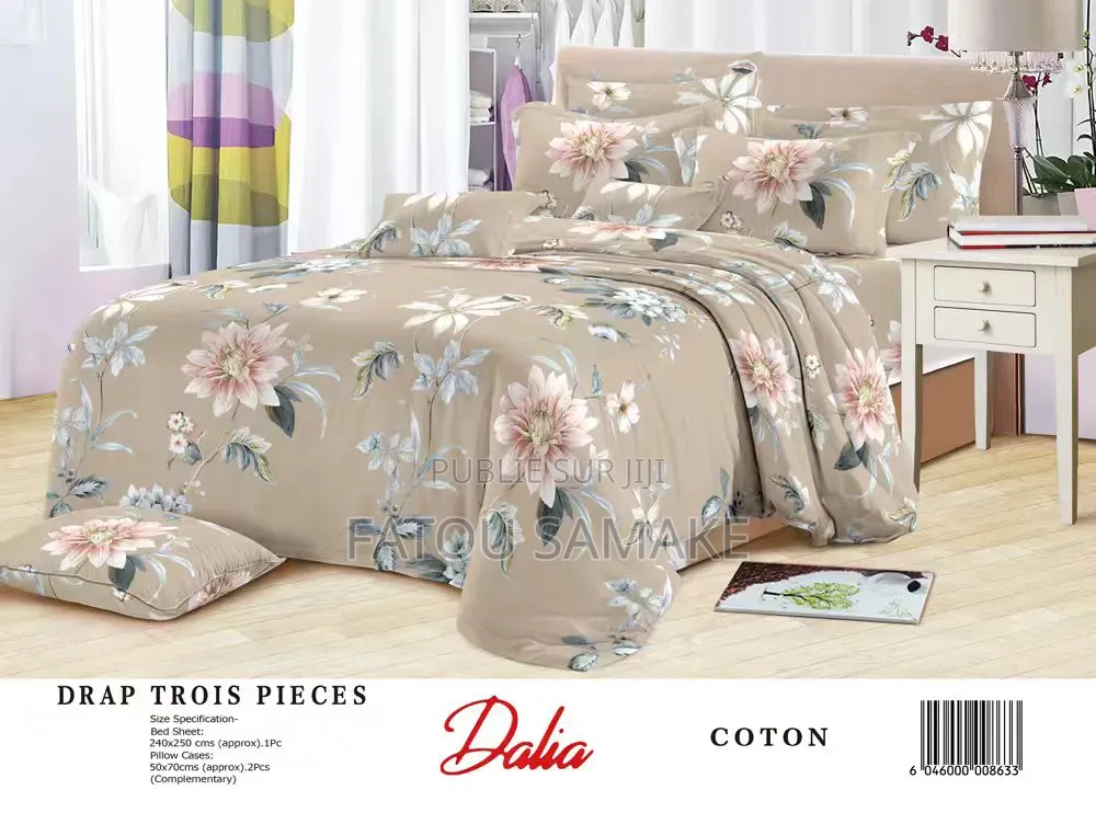 Draps Dalia 3 Pièces De Très Bonne Qualité