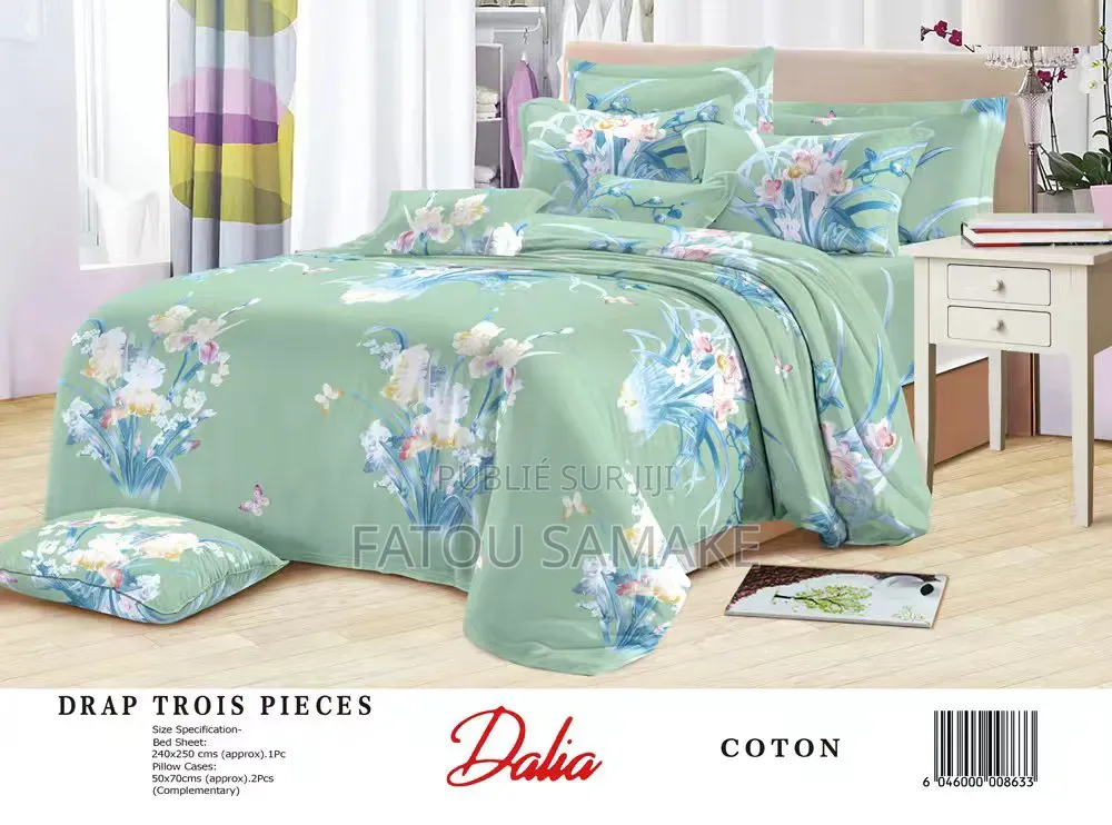 Draps Dalia 3 Pièces De Très Bonne Qualité