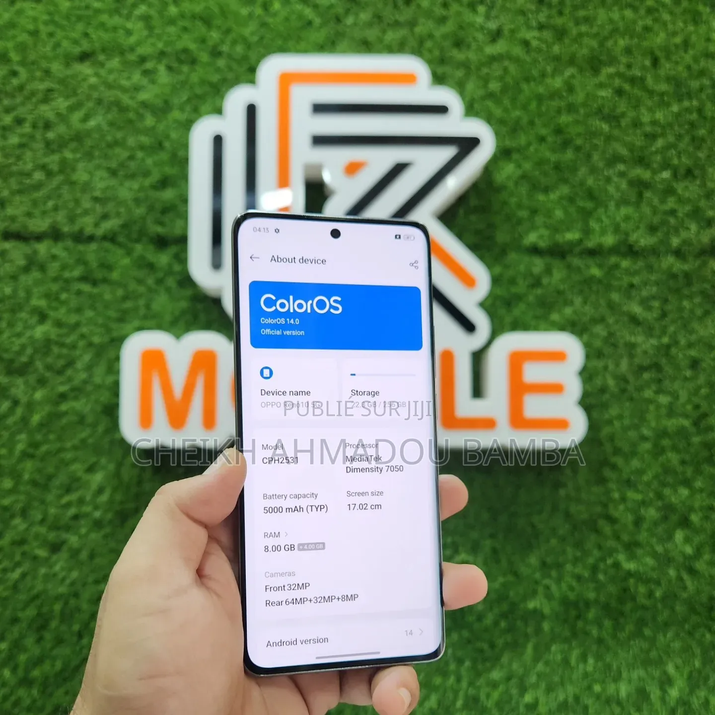 Nouveau Oppo Reno 10 5G 256 GB Noir