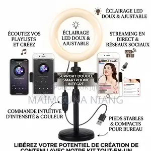 Ring Light Portable – Éclairage Pro Pour Photos Vidéos