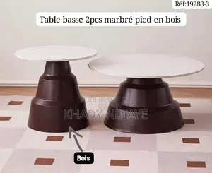 Table Basse en Marbre Et Bois Gk