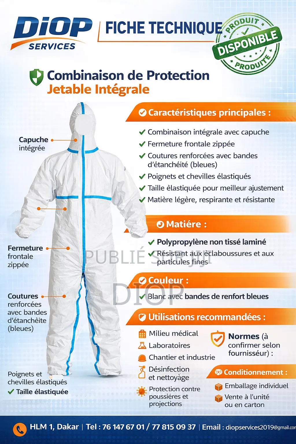 Combinaison Médicale Imperméable