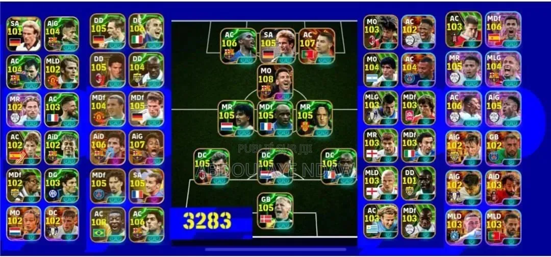 Compte Efootball Rare – Anciennes Cartes Collector