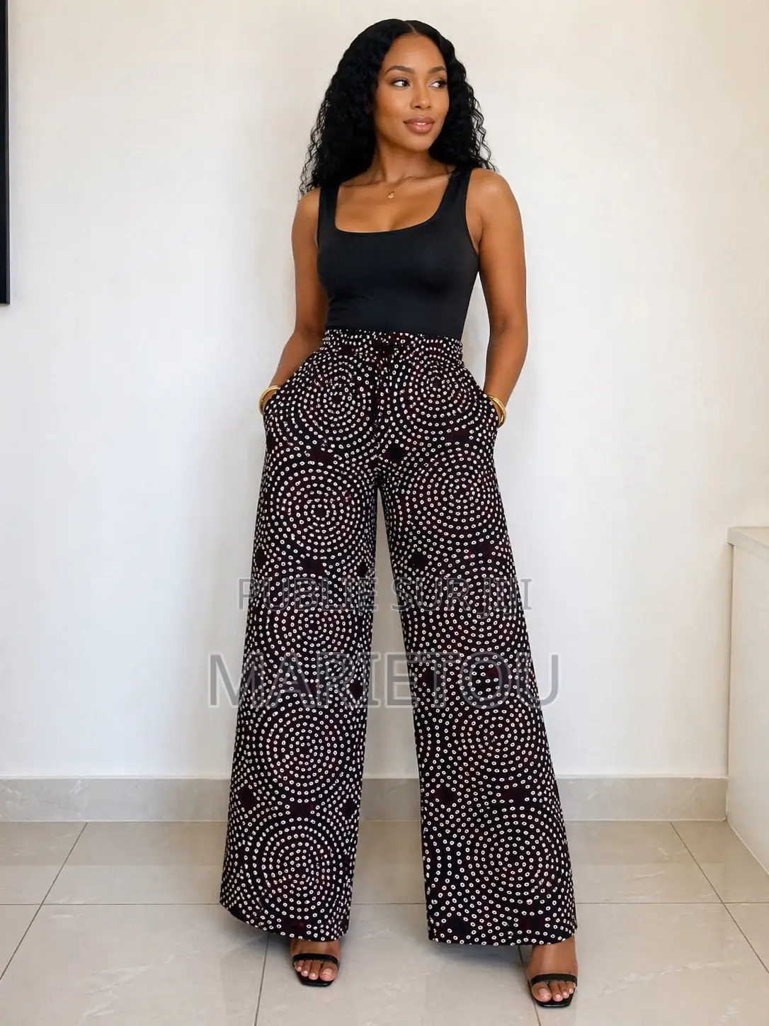 Pantalons en Tissu Wax