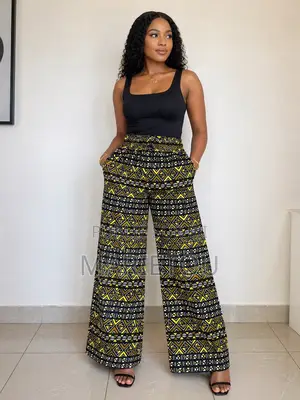 Pantalons en Tissu Wax