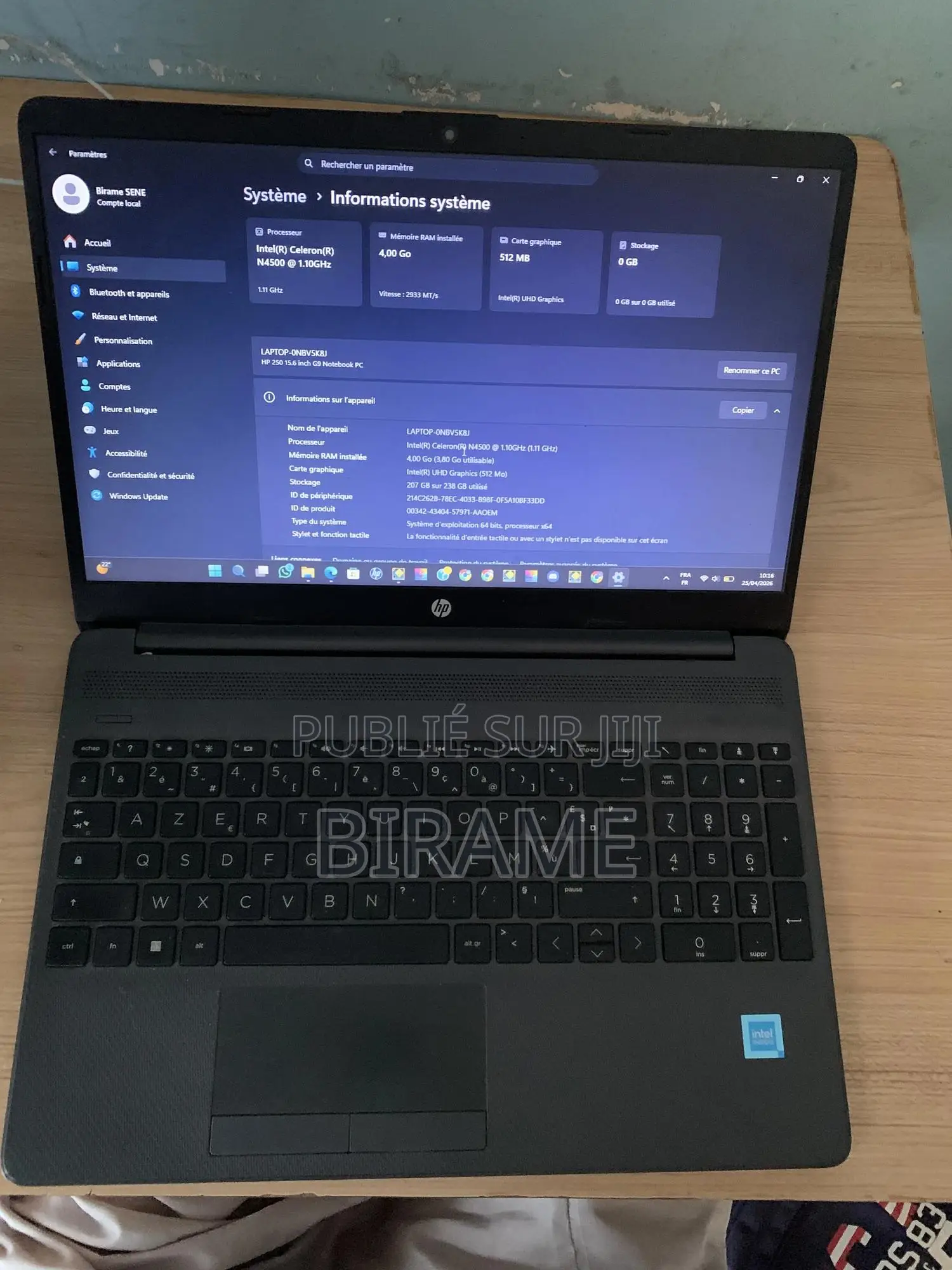 Ordinateur portable HP Stream Notebook 4GB Intel Celeron SSD 250GB