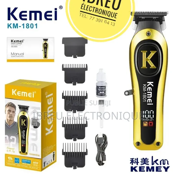 Tondeuse Kemei Km1801 Original Rechargeable – Pour Hommes Femme