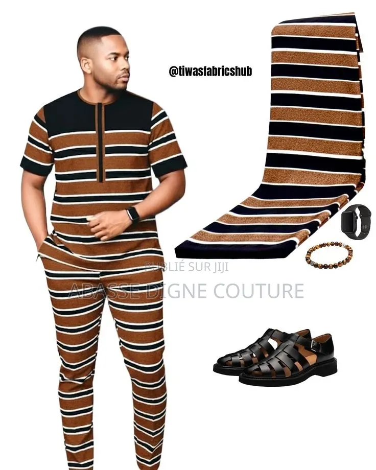 Costume Africain De Boubou Et De Bazin