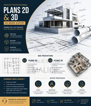 Villas, Immeubles, Intérieurs — Plans Professionnels Disponibles
