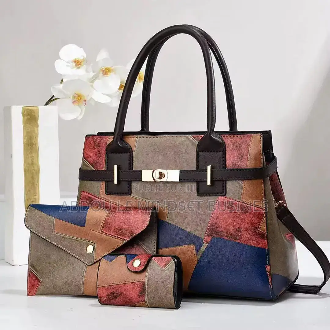 Sac À Main Carreaux 3 Pièces Disponible