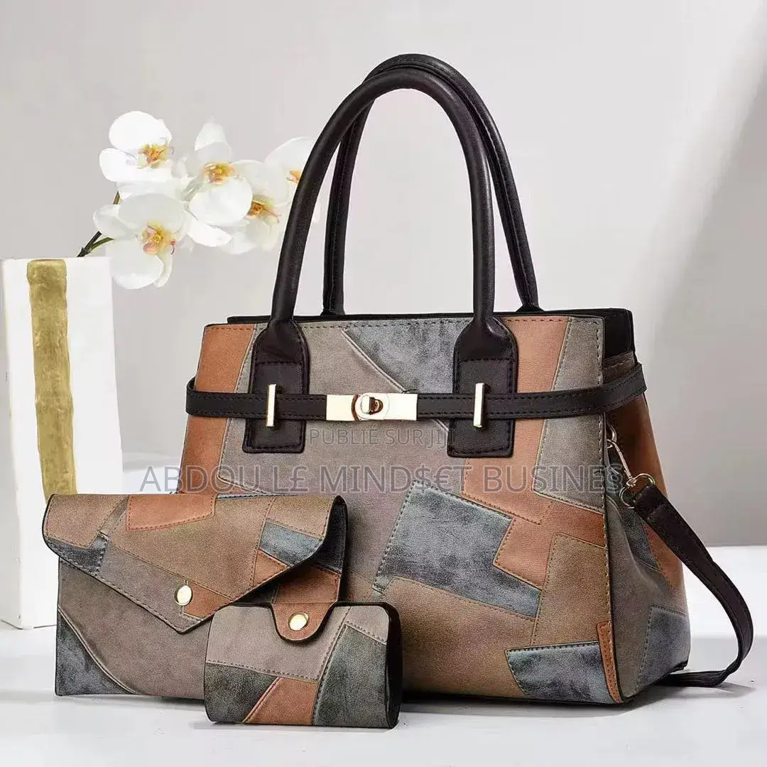 Sac À Main Carreaux 3 Pièces Disponible