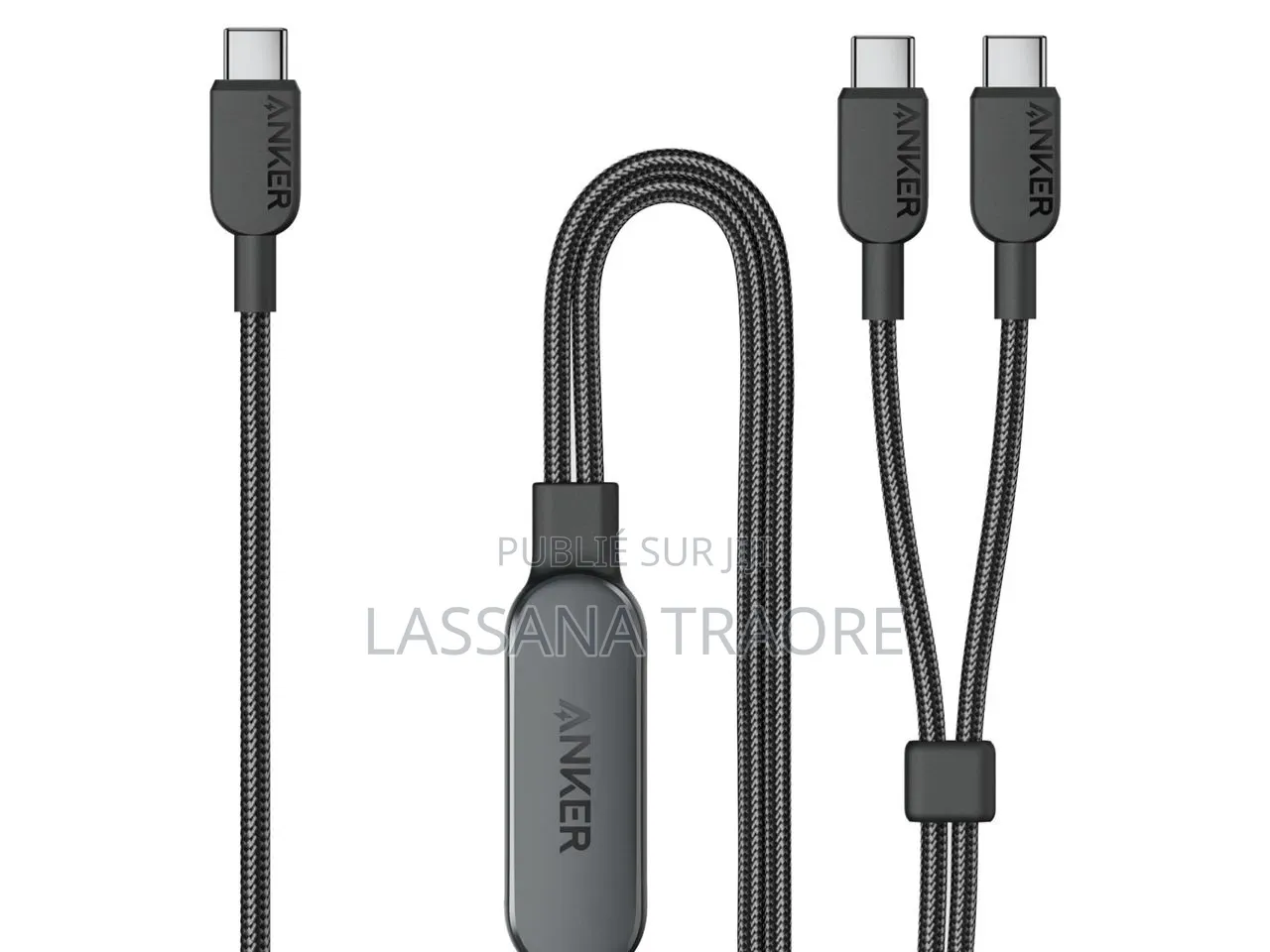 Câble Anker, Tressé 2-en-1 Usb-C Vers Usb-C 140w Fast Neuf