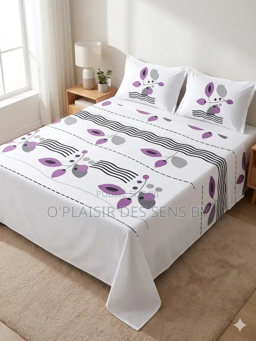 1 Drap + 2 Taies d'Oreiller