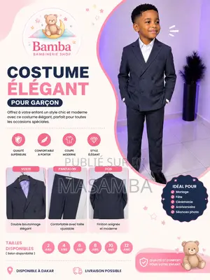 Costume Enfant Élégant Gris Rayé – Idéal Cérémonie