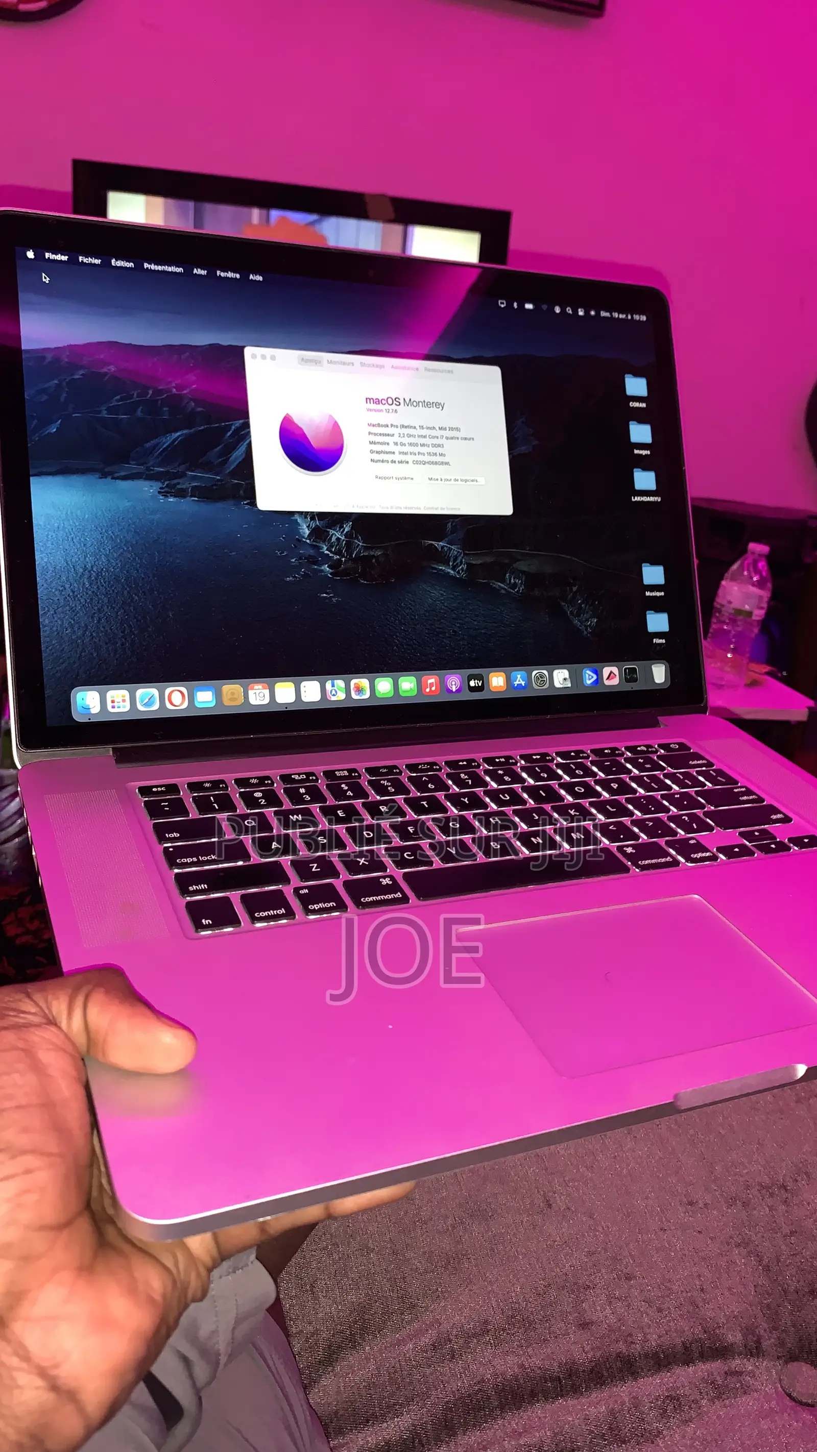 Ordinateur portable Apple MacBook Pro 2015 16GB Intel Core i7 SSD 500GB
