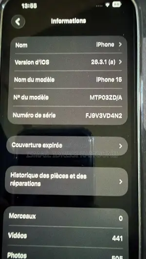 Apple iPhone 15 128 GB Noir