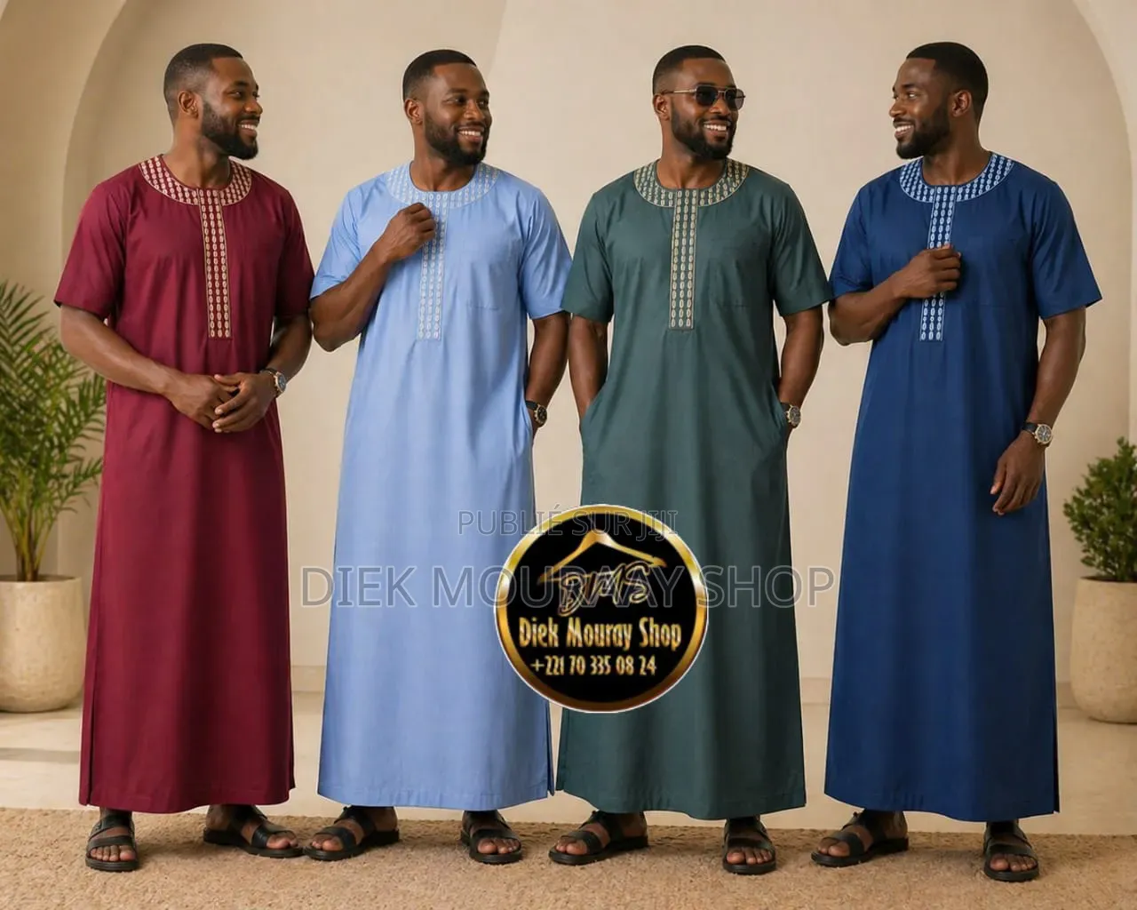 Dialaba Courtes Manches Sans Pantalon en Coton