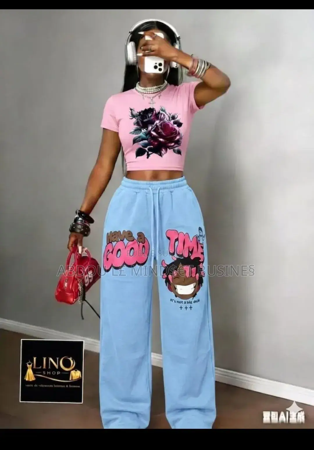 Ensemble Bas Large Body Avec Dessin Disponible