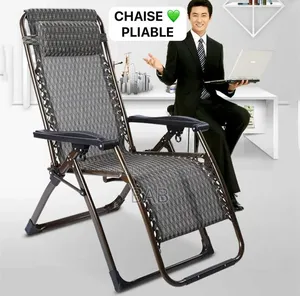 Chaise De Plage Pliante Portable en Métal Pour Extérieur, Pliable