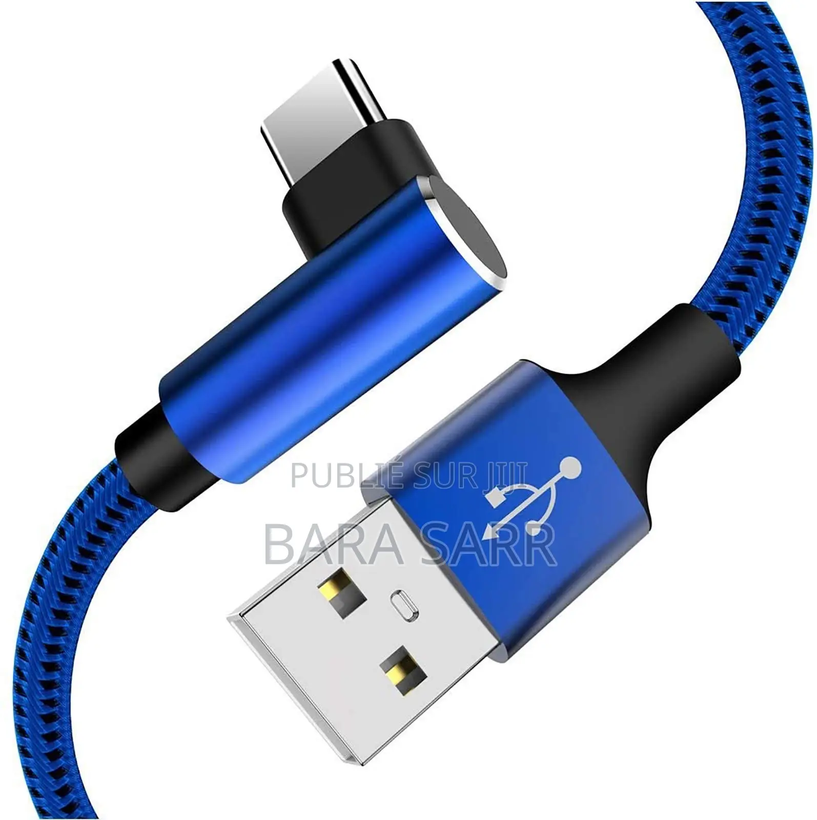 Câble Chargeur Type C 90 Degrés iPhone, Samsung, Huawai, Google Pixel