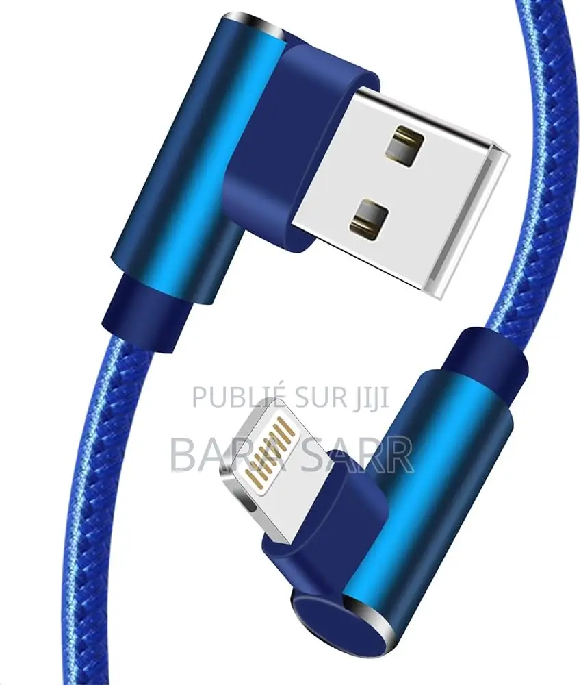 Câble Chargeur Type C 90 Degrés iPhone, Samsung, Huawai, Google Pixel