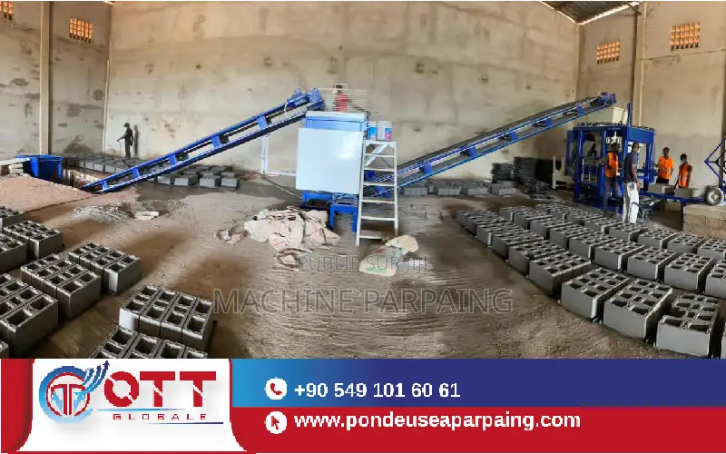Machine a Parpaing, Pavé Semi-Automatique Ott4.1sa