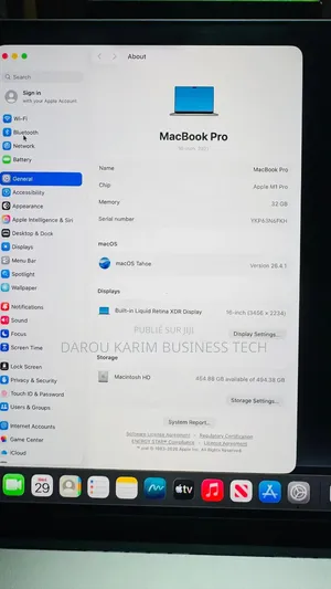 Nouveau Apple MacBook Pro 2021 M1 32GB Apple M1 Pro SSD 512GB