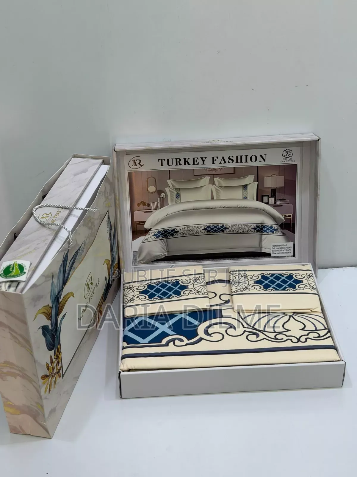 Draps Avec Boîte Et Sac Coton