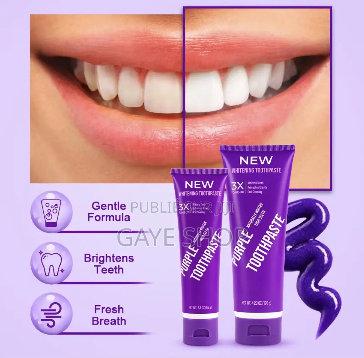 Blanchiment Dentaire Purple. Toothpaste