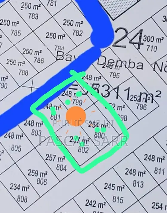 Vend Terrain 200 M2 À Thies Ndiassane a 500 000