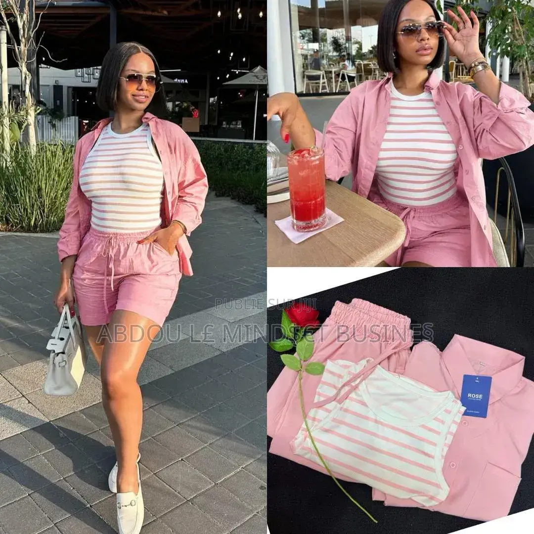 Ensemble Chemise Body Culotte 3 Pièces Disponible