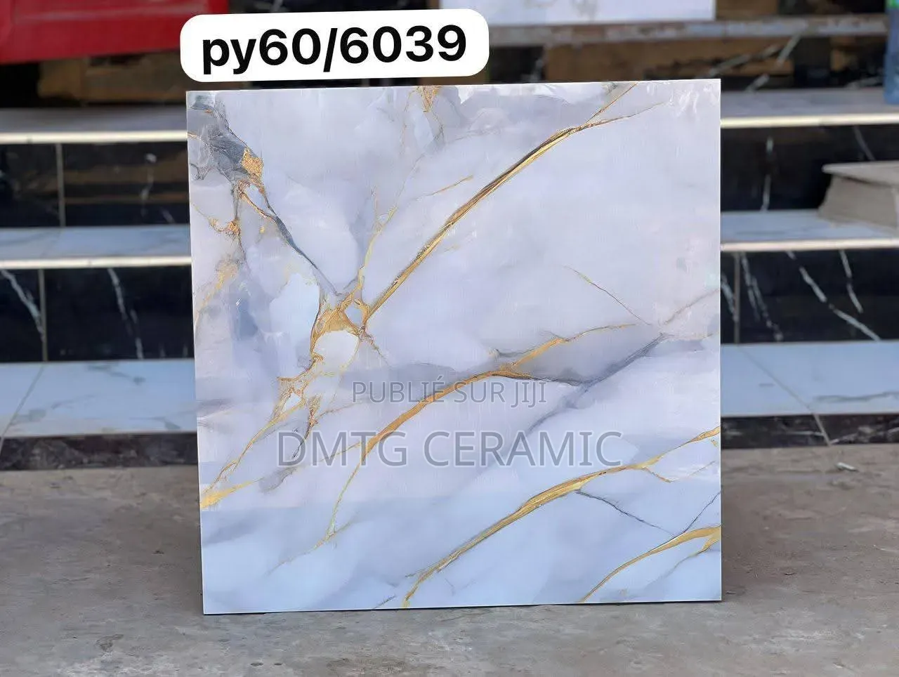 Carreaux Grès Poli 60x60 – Ice Beige Gold