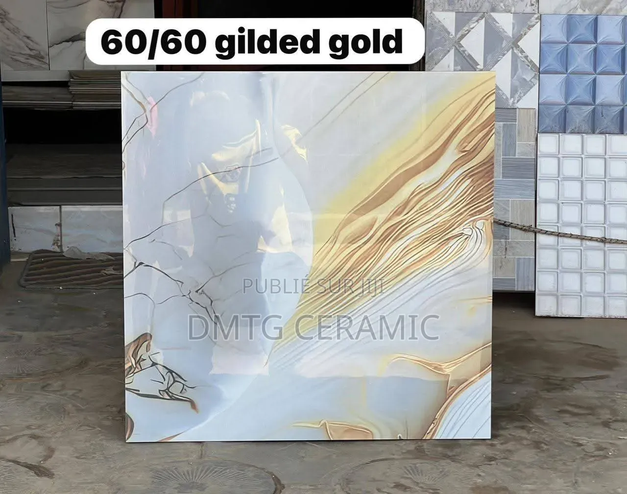 Carreaux Grès Poli 60x60 – Ice Beige Gold
