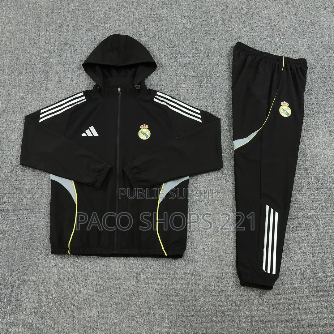 Ensemble Survêtement Real Madrid Noir Blanc
