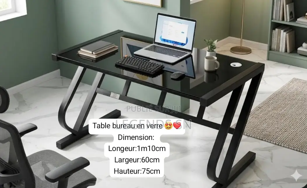 Table Bureau en Verre