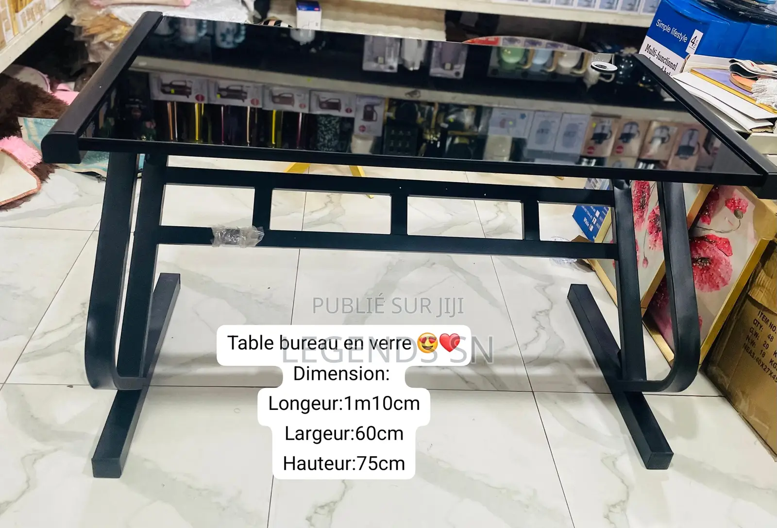 Table Bureau en Verre