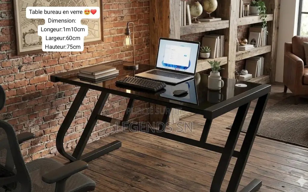 Table Bureau en Verre