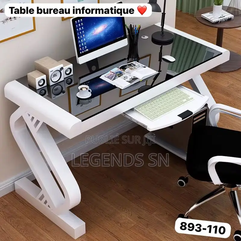 Table Bureau en Verre