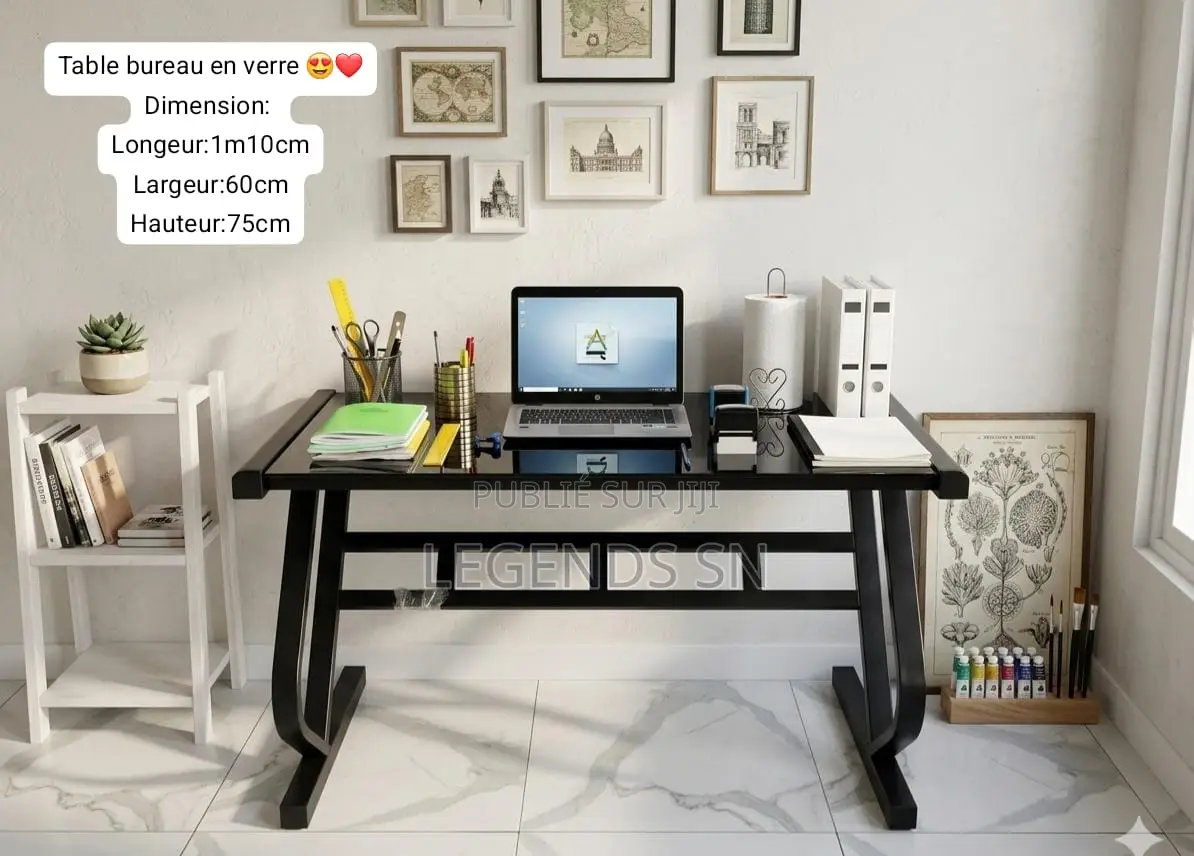 Table Bureau en Verre