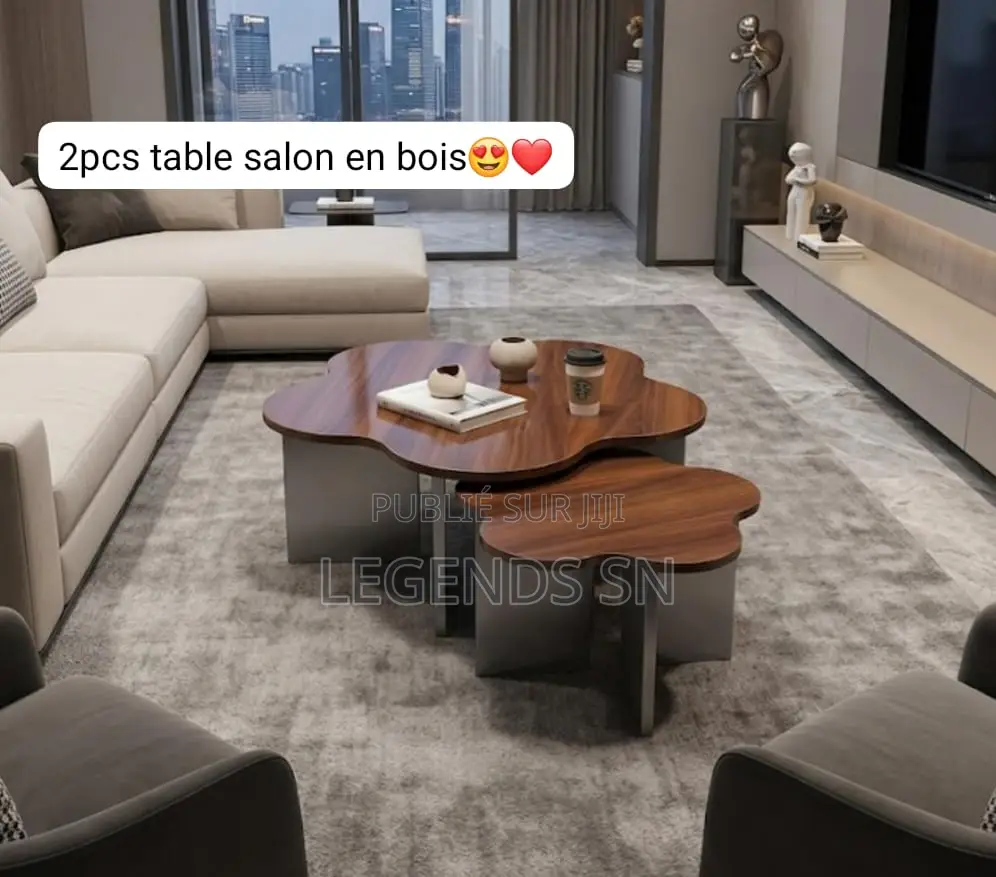 Table Salon en Bois 2pcs