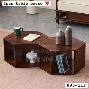Table Salon en Bois 2pcs