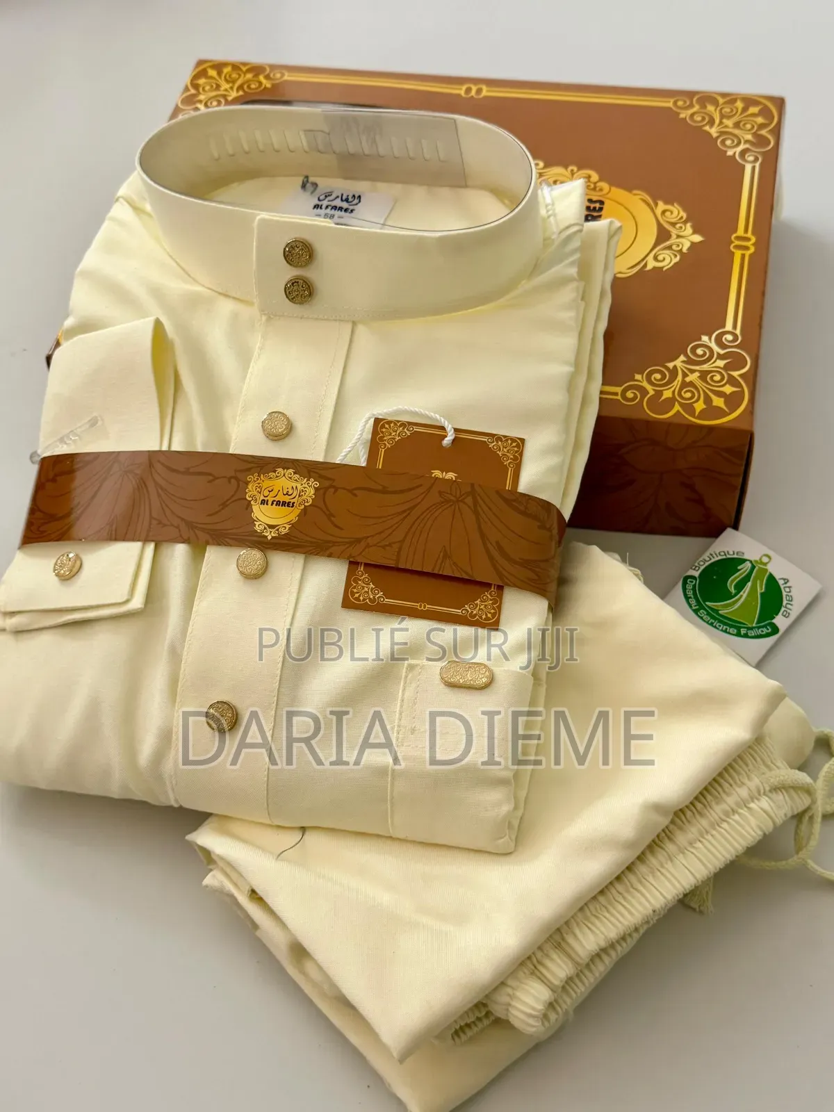 Chemise El Hadj Coton Original Al Fares Avec Pantalon