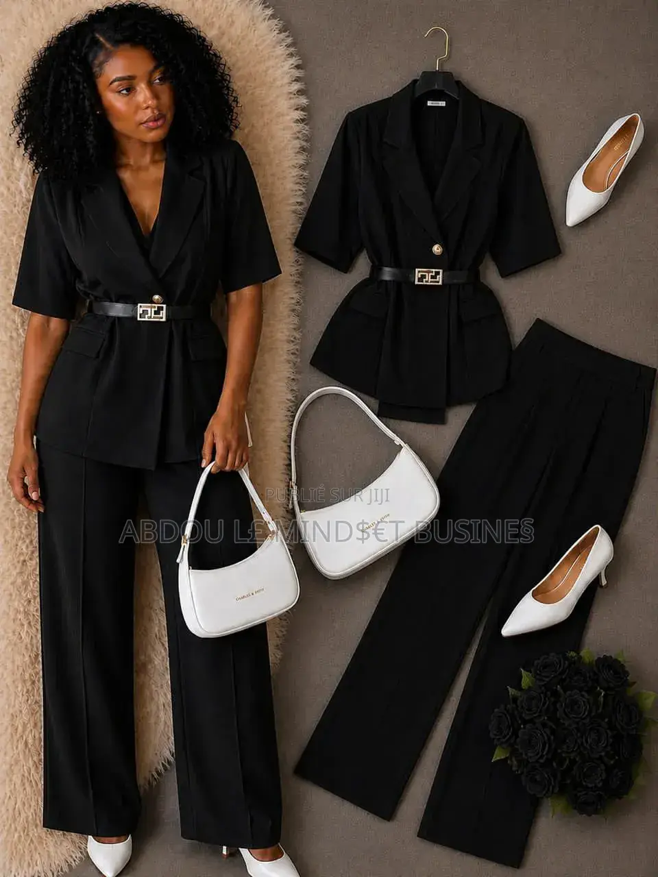 Ensemble Veste 2 Pièces Avec Ceinture Disponible