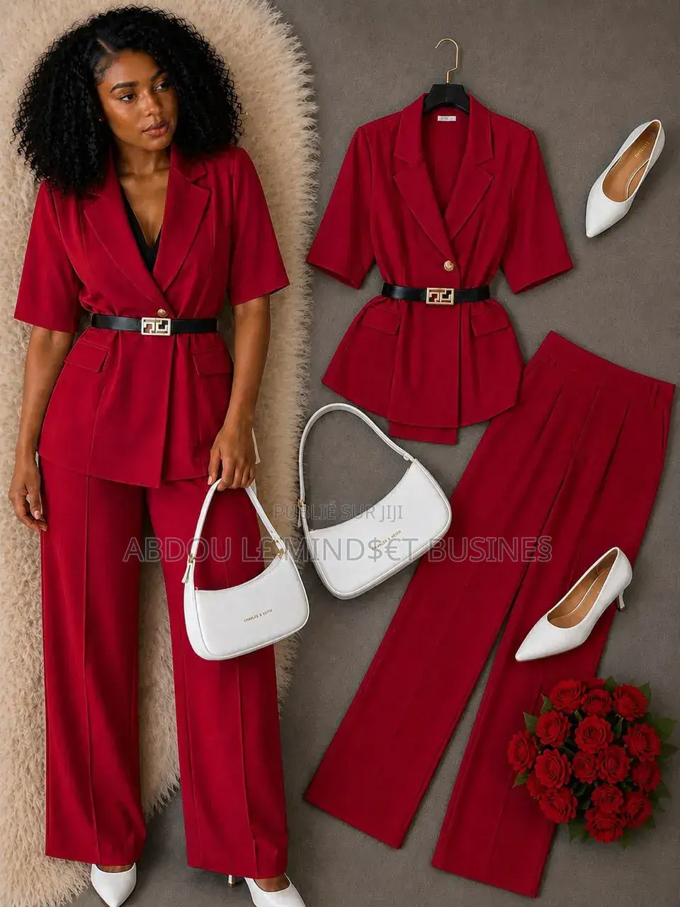 Ensemble Veste 2 Pièces Avec Ceinture Disponible