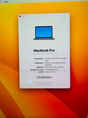 Nouveau Apple MacBook Pro 2017 8GB Intel Core i5 SSD 128GB