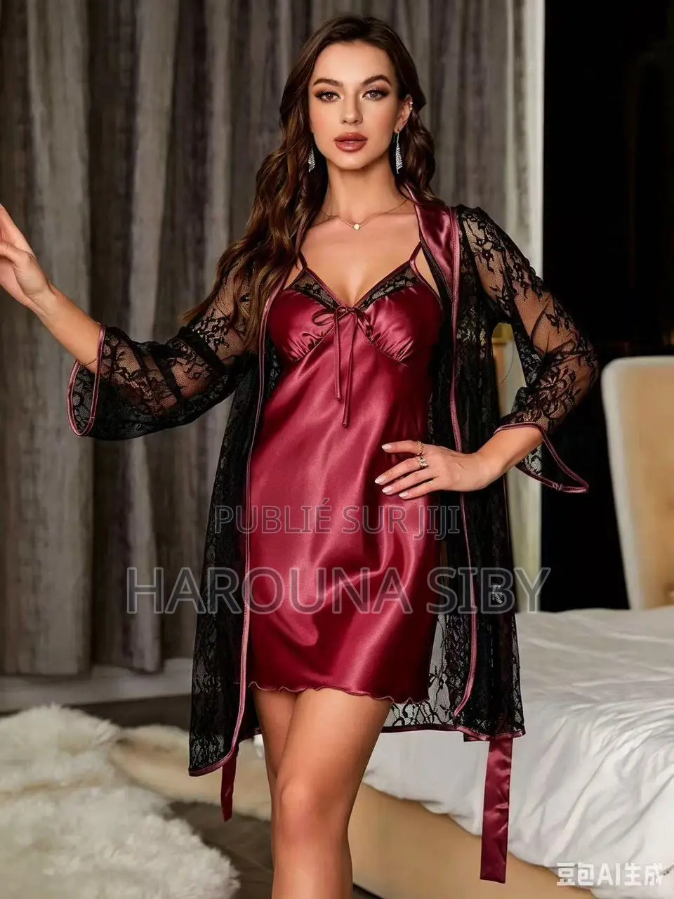 Ensemble De Lingerie en Satin