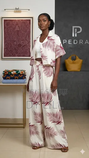 Ensemble Croptop en Tissu Crêpe Pour Jeunes Filles Et Femmes