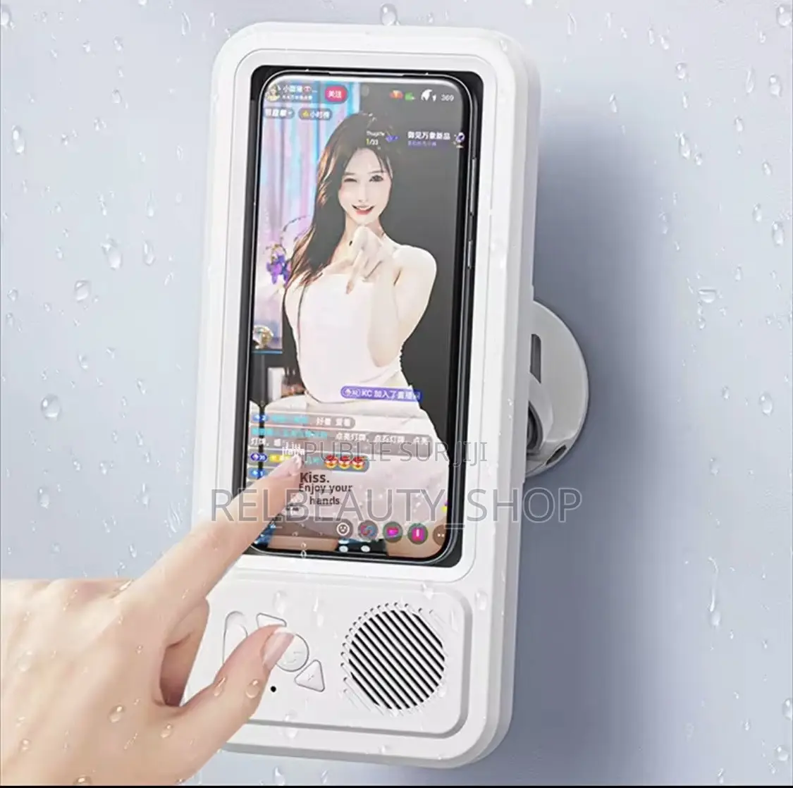 Support De Téléphone Avec Haut Parleur Pour La Douche