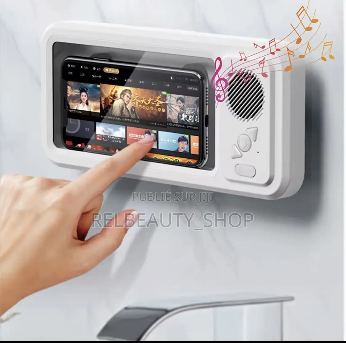 Support De Téléphone Avec Haut Parleur Pour La Douche
